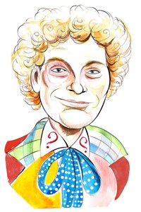 Colin Baker as Doctor Who in BBC television series of same name by Neale Osborne